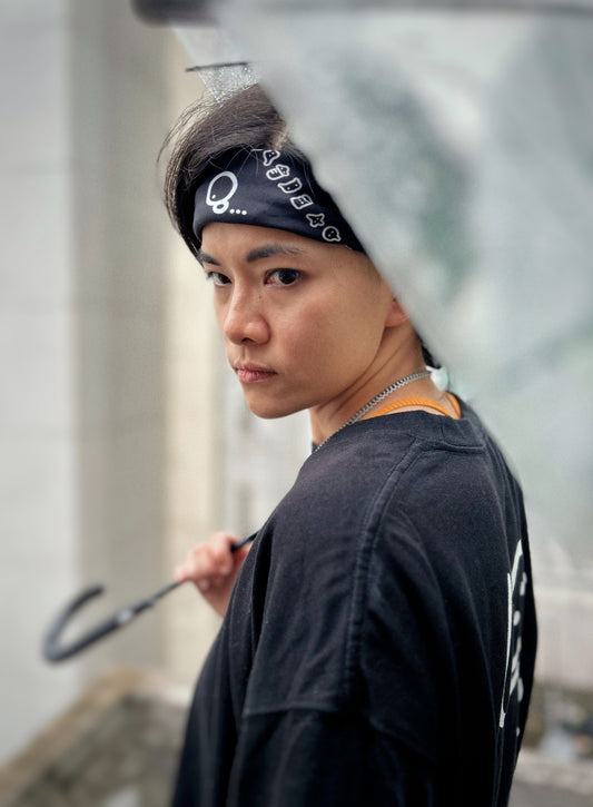 DRIP LORD | Black Cotton Tee with Raindrop Doodle Print