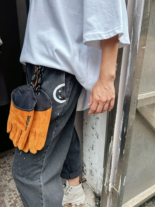 COSMIC ALLEY | Loose Black Jeans with Star Doodles