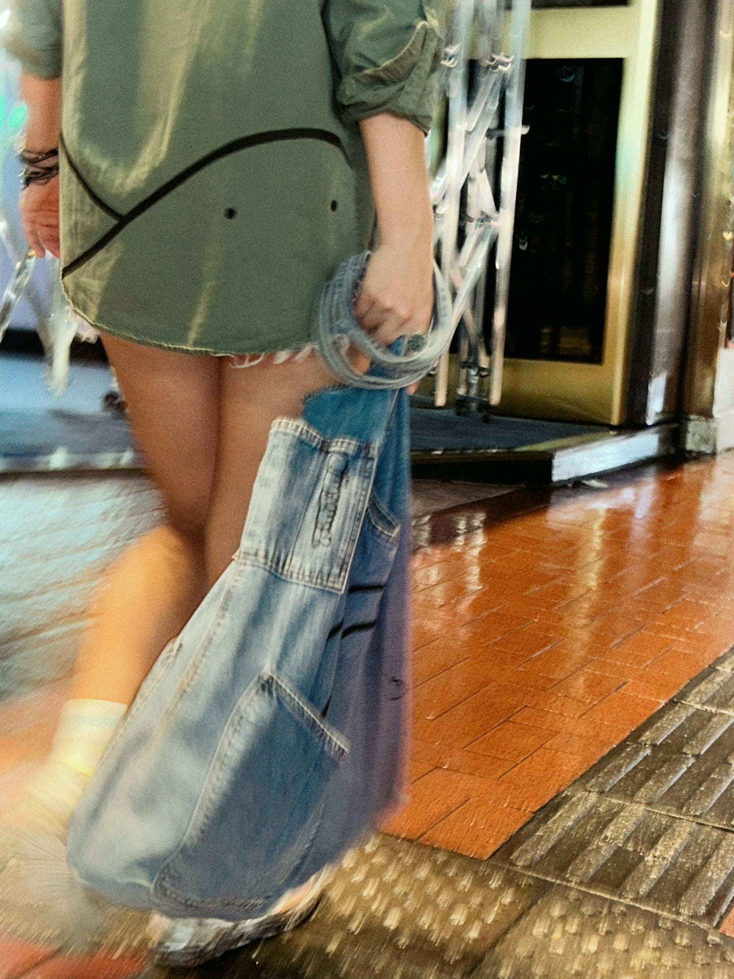HISS FIT | Denim Cat Bag with Freehand Doodles