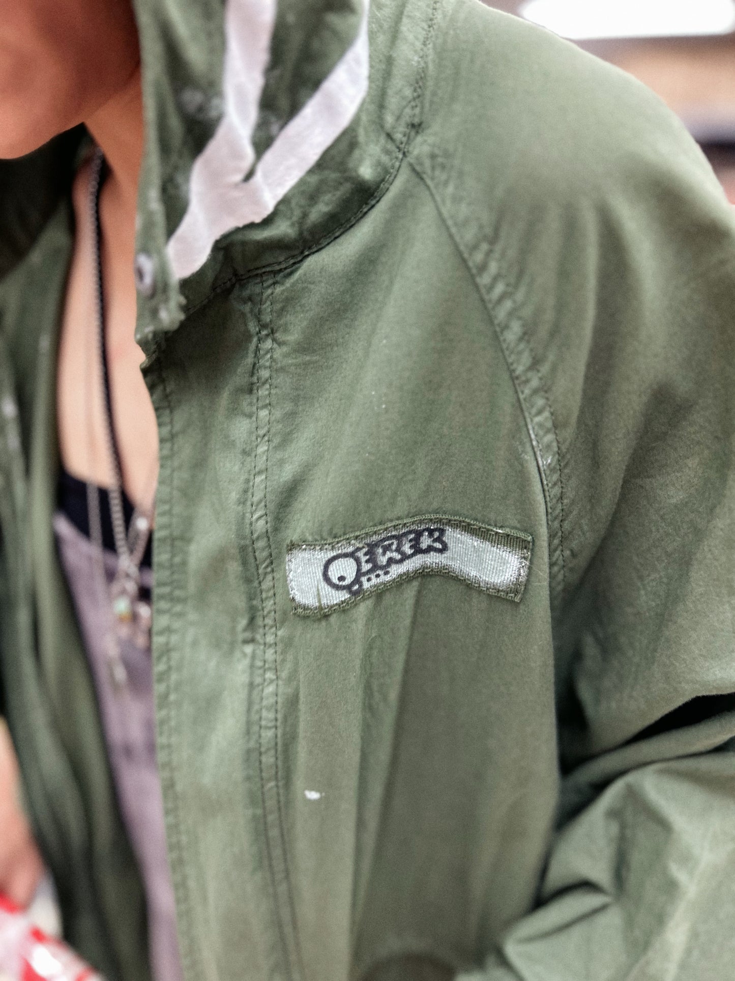 SILENT MARCH | Upcycled Army Parka with Hand-Doodle Detail