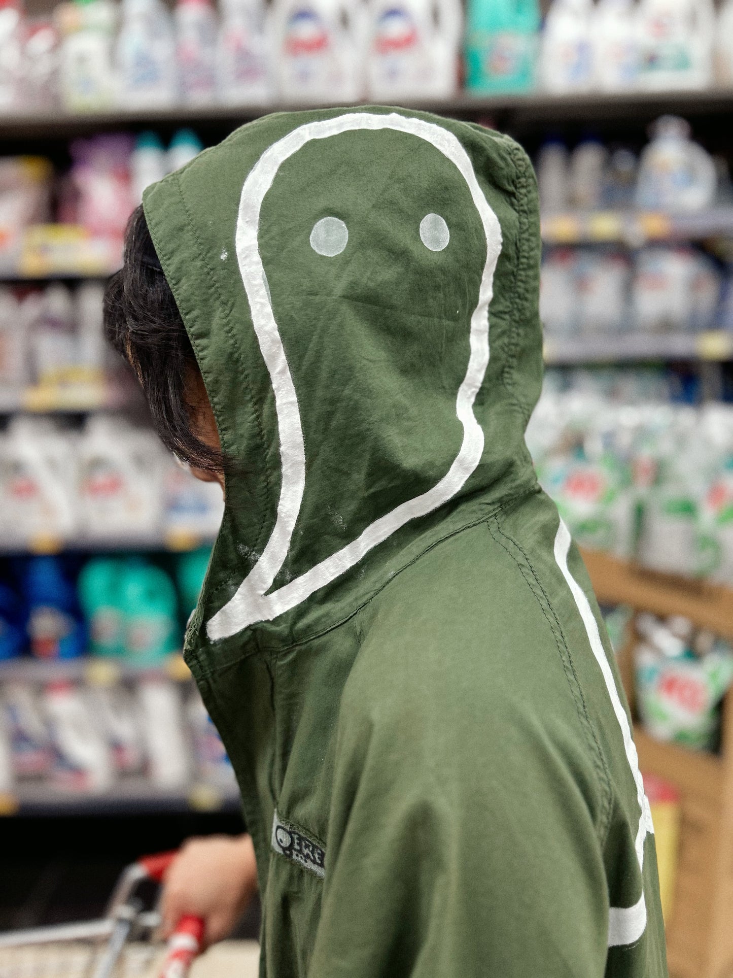 SILENT MARCH | Upcycled Army Parka with Hand-Doodle Detail