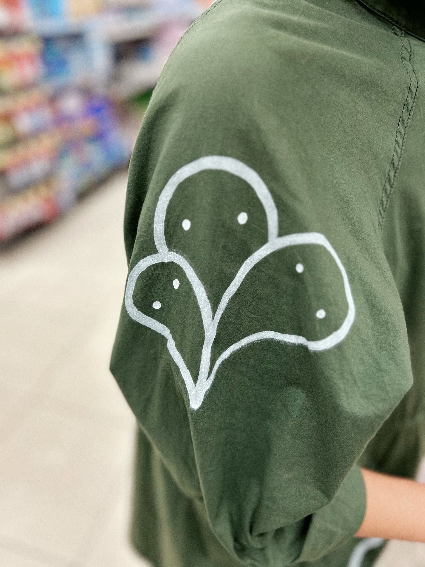 SILENT MARCH | Upcycled Army Parka with Hand-Doodle Detail