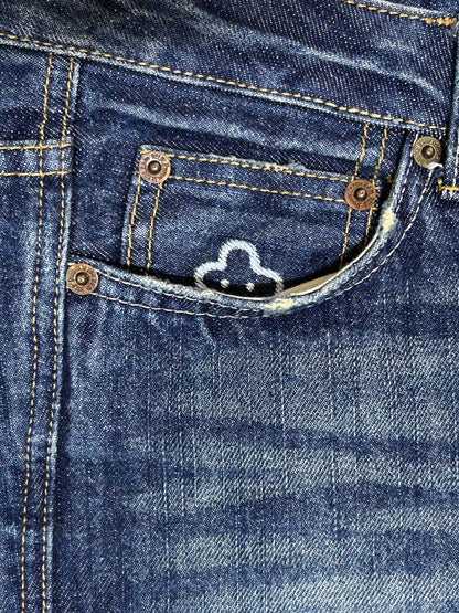 POCKET ESCAPE | Vintage Denim Shorts with Doodle Lines
