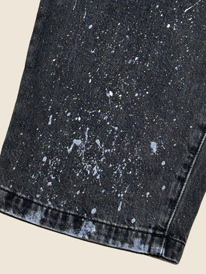 COSMIC ALLEY | Loose Black Jeans with Star Doodles