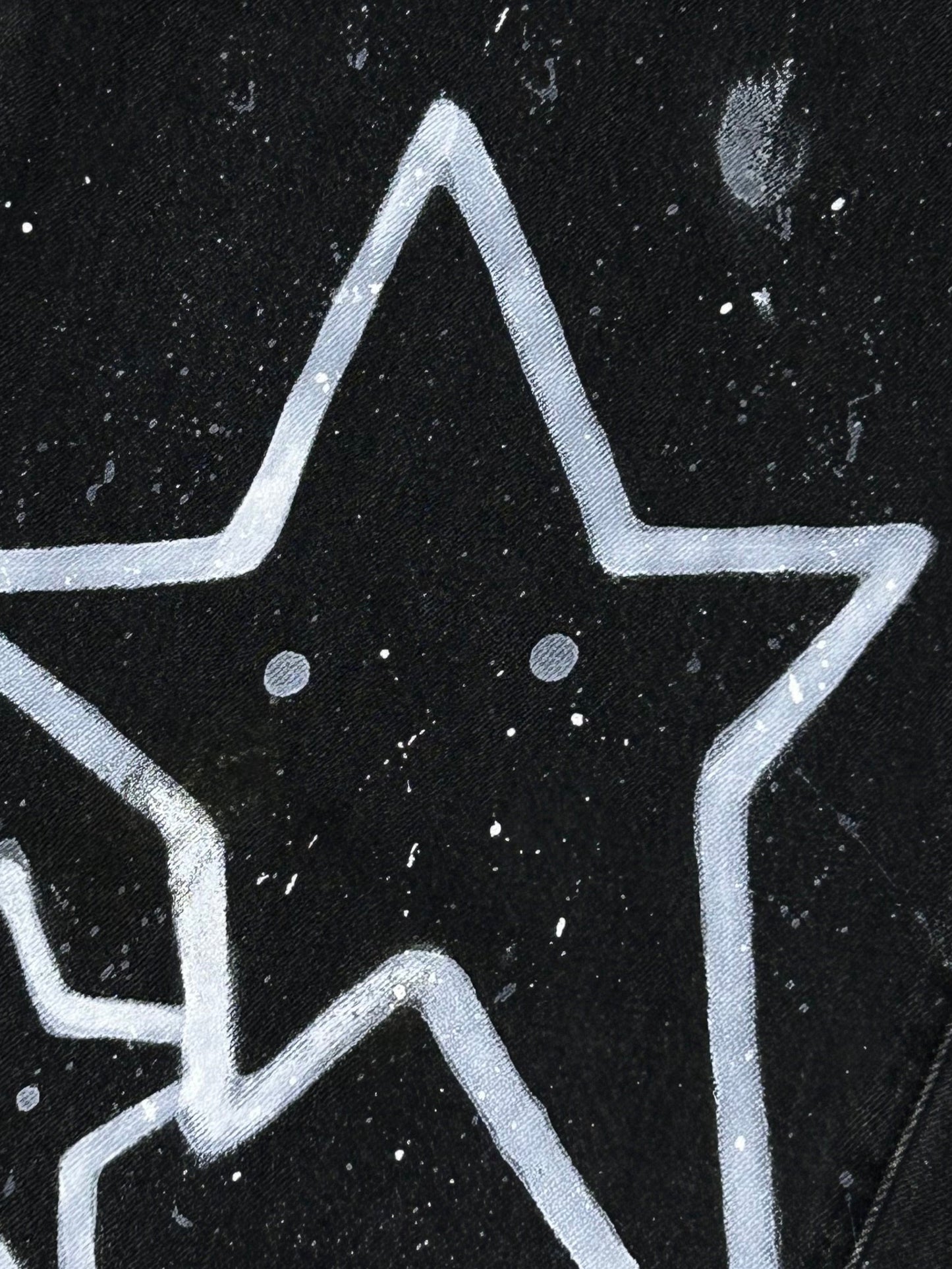 COSMIC ALLEY | Loose Black Jeans with Star Doodles