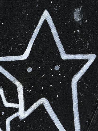 COSMIC ALLEY | Loose Black Jeans with Star Doodles