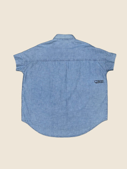 FACE FLOW | Hand-Drawn Doodle Denim Shirt