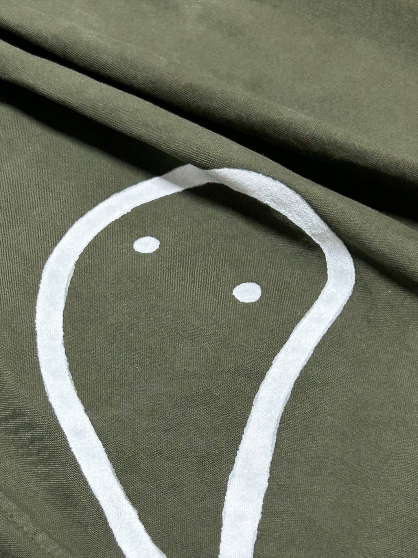 ALLEY SPIRITS  | Wide Olive Pants with Ghost Doodles