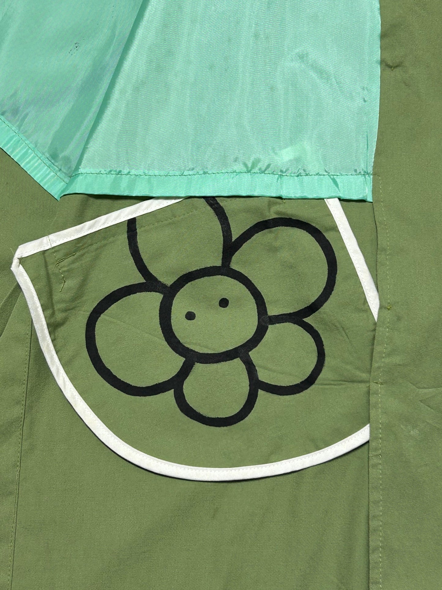 REBEL BLOOM | Green Suit Jacket with Bloom Doodle Back