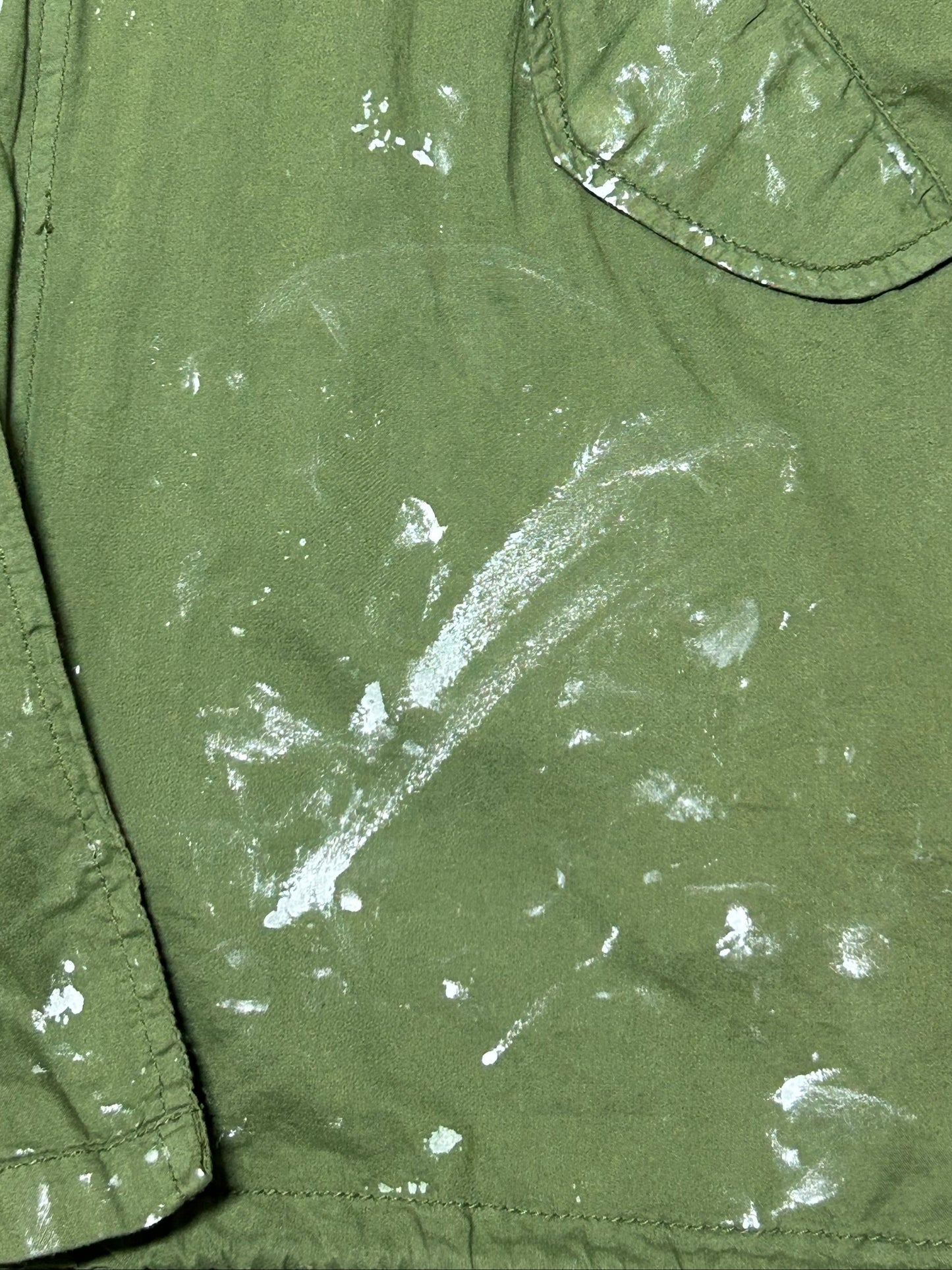 SILENT MARCH | Upcycled Army Parka with Hand-Doodle Detail