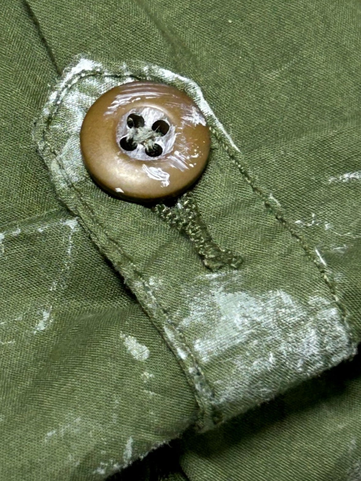SILENT MARCH | Upcycled Army Parka with Hand-Doodle Detail