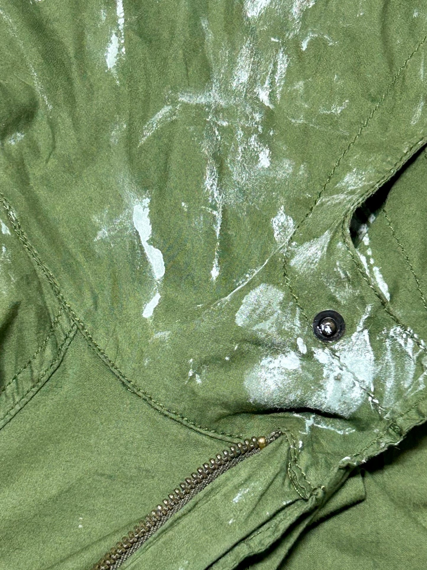 SILENT MARCH | Upcycled Army Parka with Hand-Doodle Detail