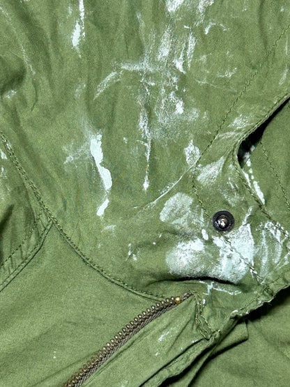 SILENT MARCH | Upcycled Army Parka with Hand-Doodle Detail