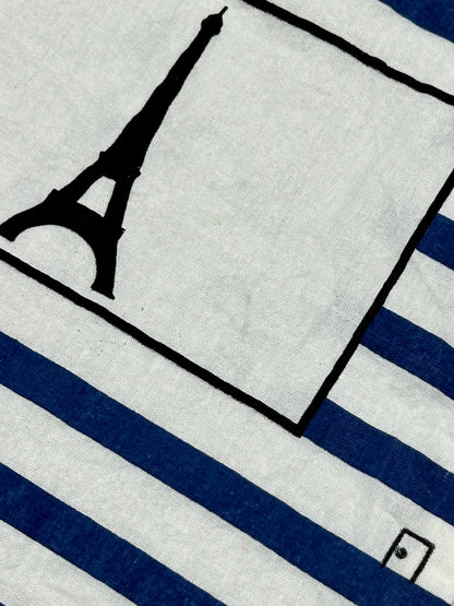 OEREK VOYAGE  | Striped Tote Bag with Doodle Details