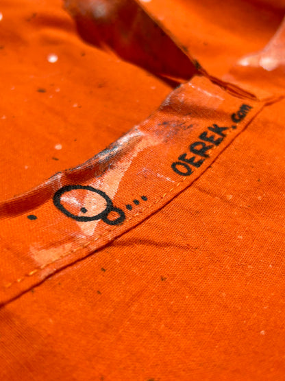 OOO CARRY |  Orange Canvas Tote with Bold Doodle Splash