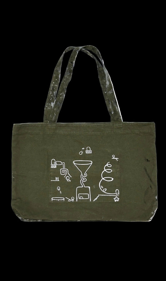 FIELD NOTES | Canvas Tote with Lab Doodle & Ink Wash