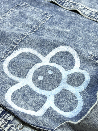 QUIET RIOT | Denim Shirt Jacket with a Loud Back