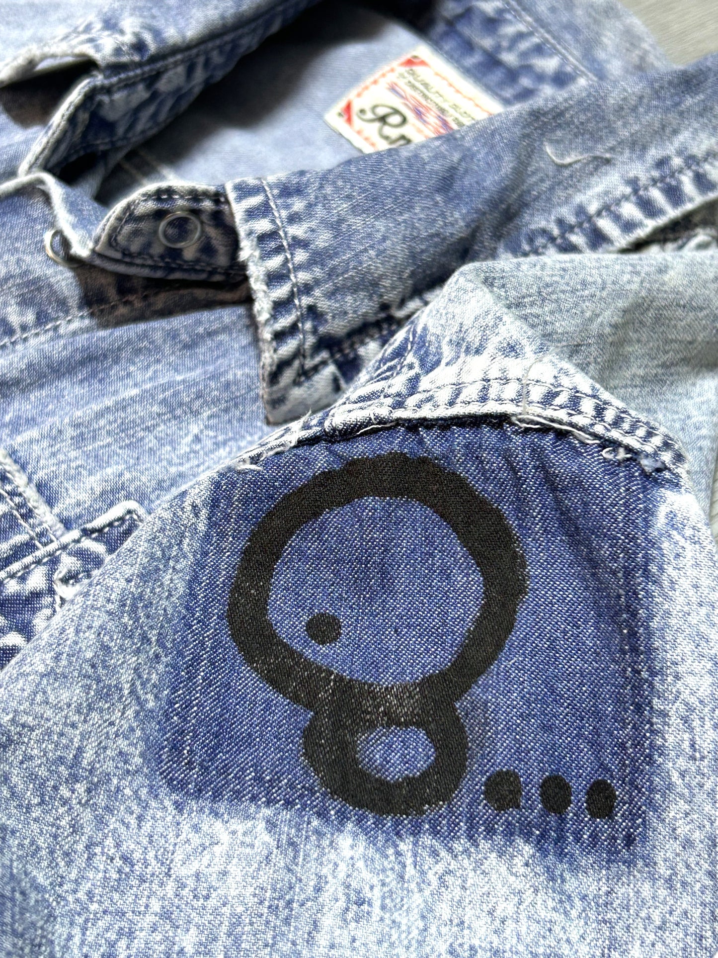 QUIET RIOT | Denim Shirt Jacket with a Loud Back