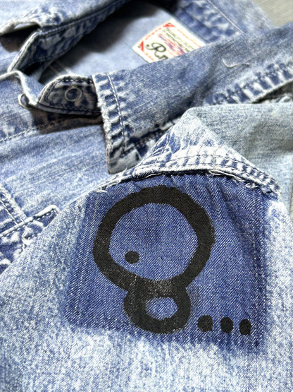 QUIET RIOT | Denim Shirt Jacket with a Loud Back