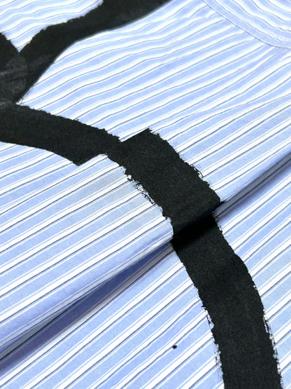 GOOD KID | Hybrid Stripe Shirt with Oversized Flower Back