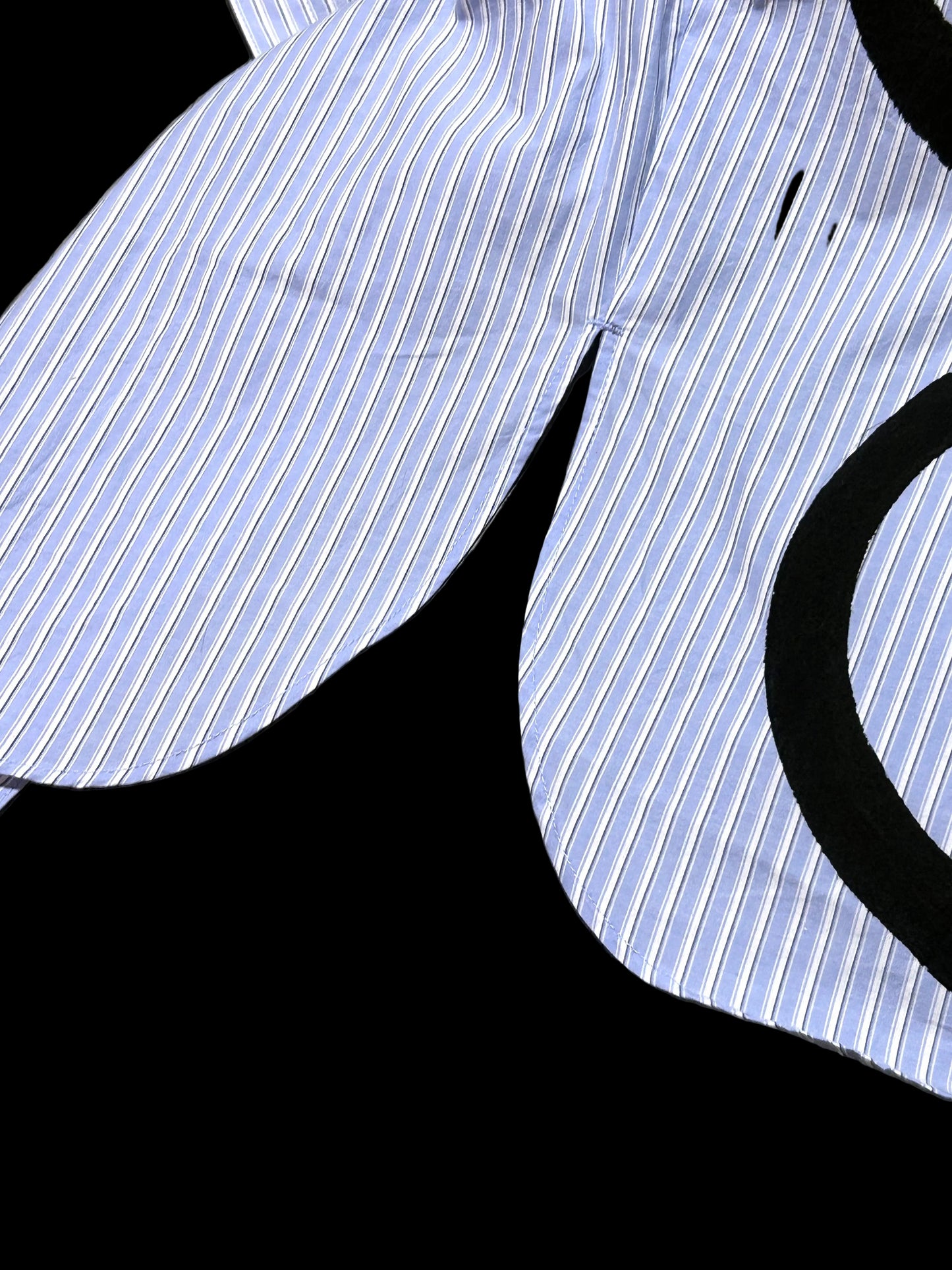 GOOD KID | Hybrid Stripe Shirt with Oversized Flower Back