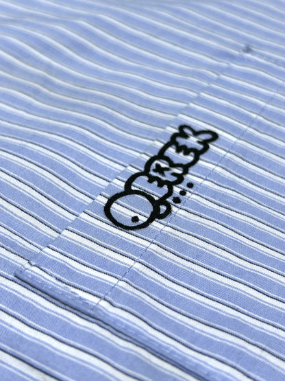 GOOD KID | Hybrid Stripe Shirt with Oversized Flower Back