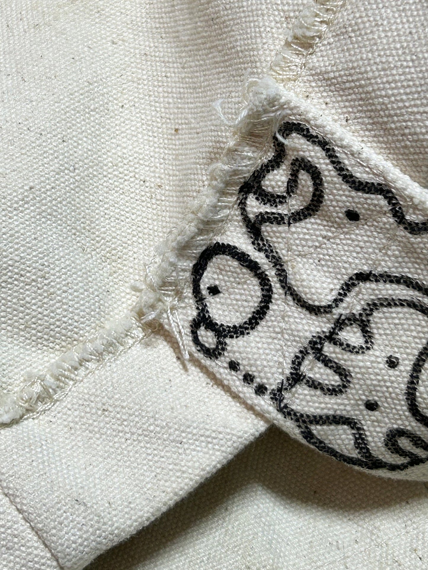 OVERGROWN BLOOM | Remade Canvas Crossbody Bag with All-Over Doodles
