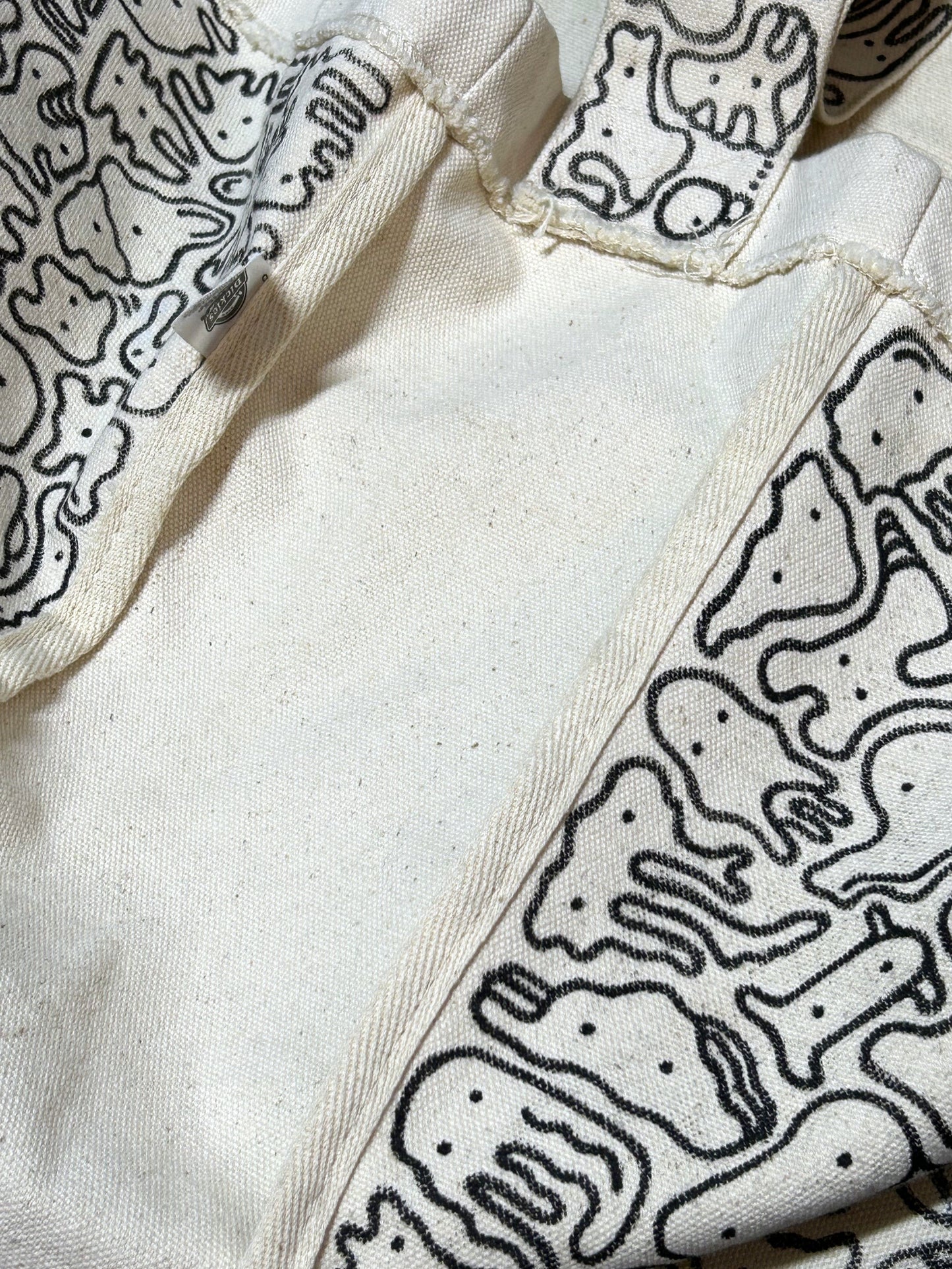 OVERGROWN BLOOM | Remade Canvas Crossbody Bag with All-Over Doodles