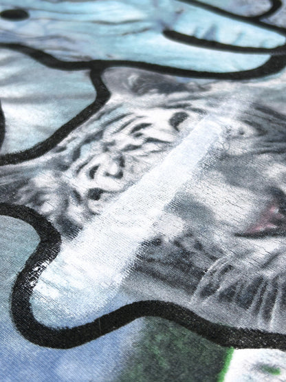SECOND SKIN | Remade Denim Shirt with Vintage Tiger Tee Back