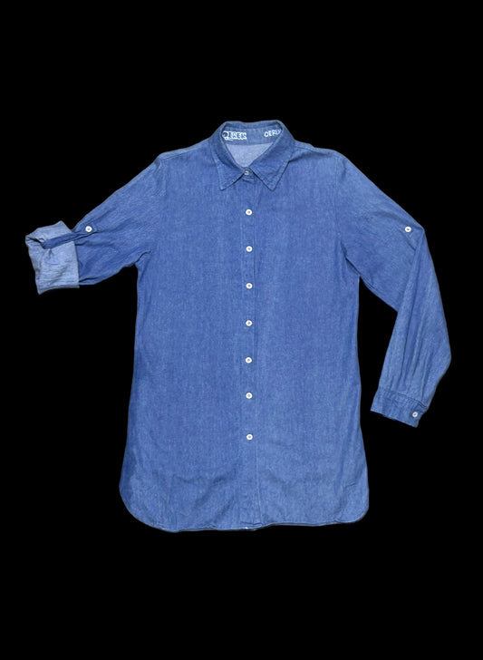 SECOND SKIN | Remade Denim Shirt with Vintage Tiger Tee Back